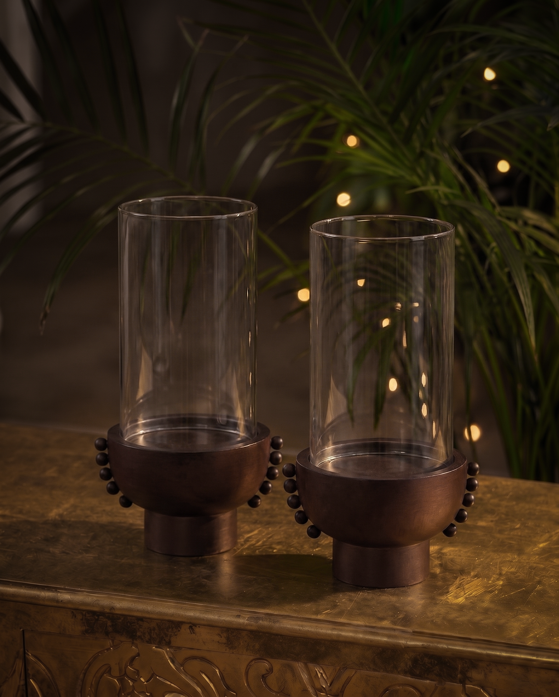 Beaded Hurricane Lantern by Home Like That