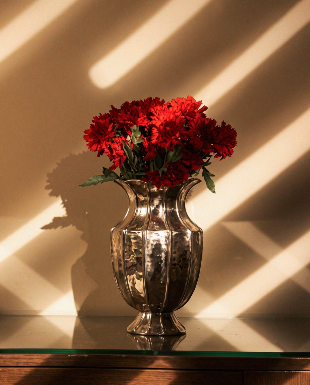 Textured Silver Vase (Wide)  by Home Like That