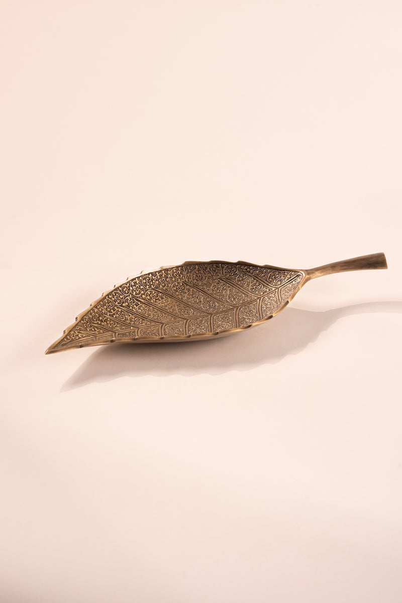 Brass Leaf Platter