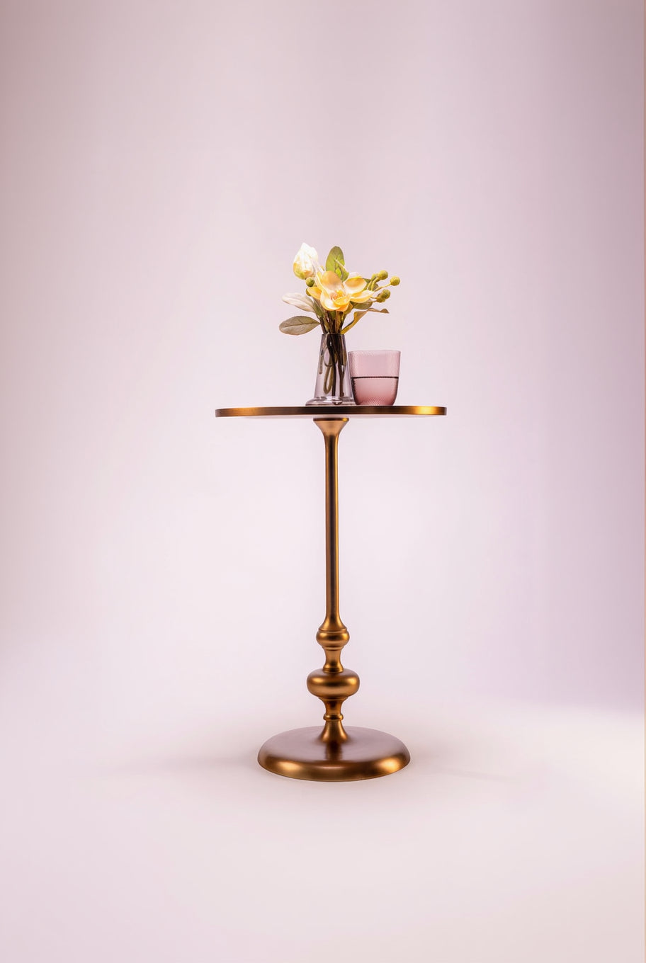 Gold Pedestal Table