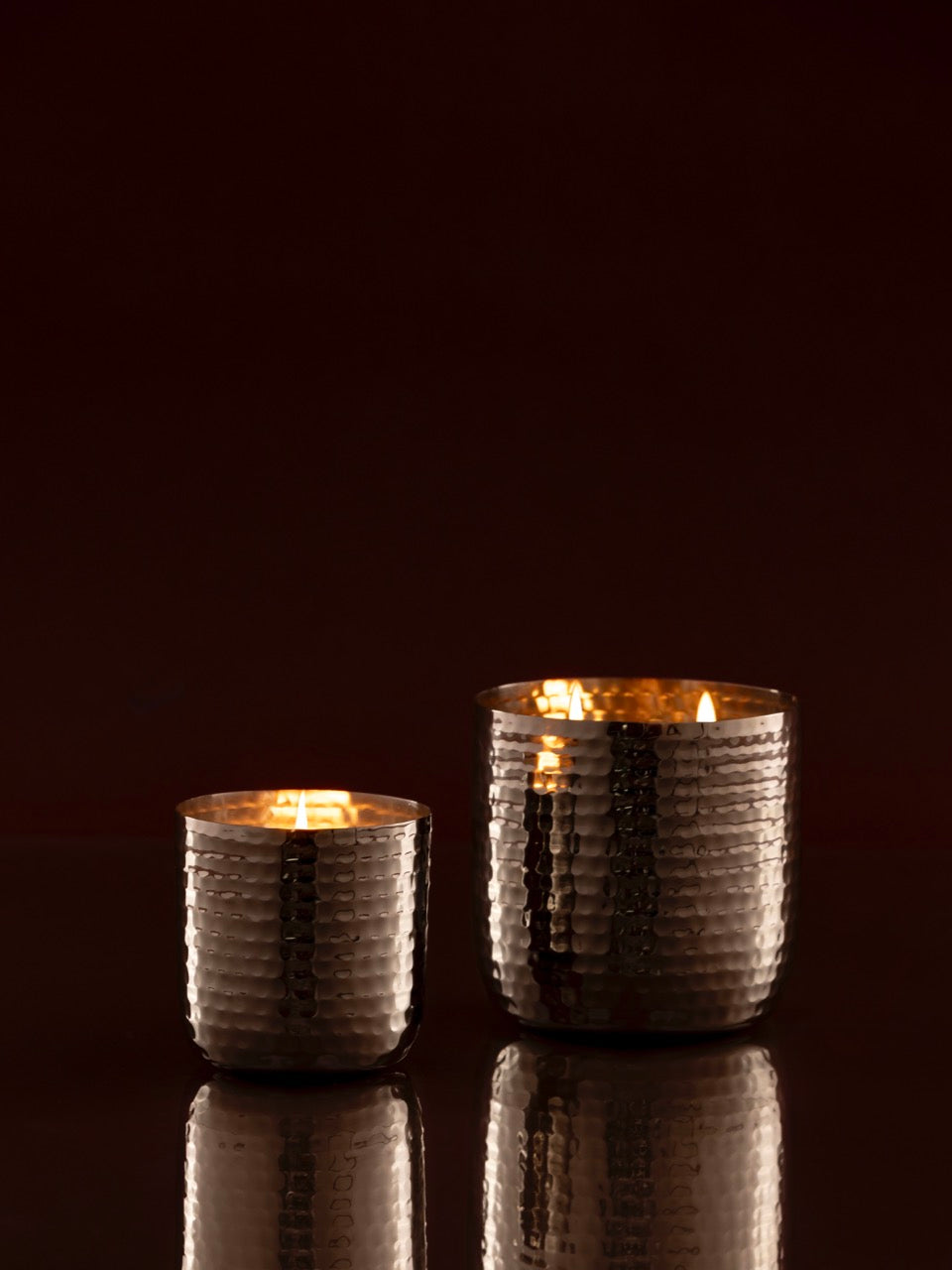 Silver Hammered Candle by Home Like That