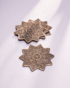 Mehfil Brass Antique Coasters S/4